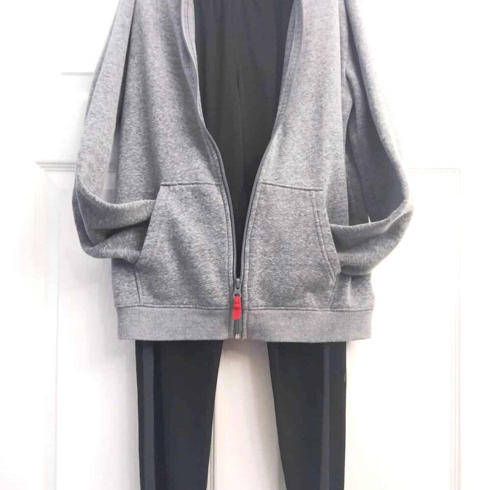 2 Separates Boys Size L (12-14) Zipper Hoodie & Champion Athletic Pants